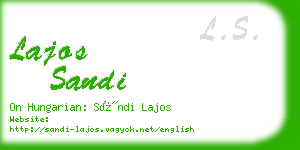 lajos sandi business card